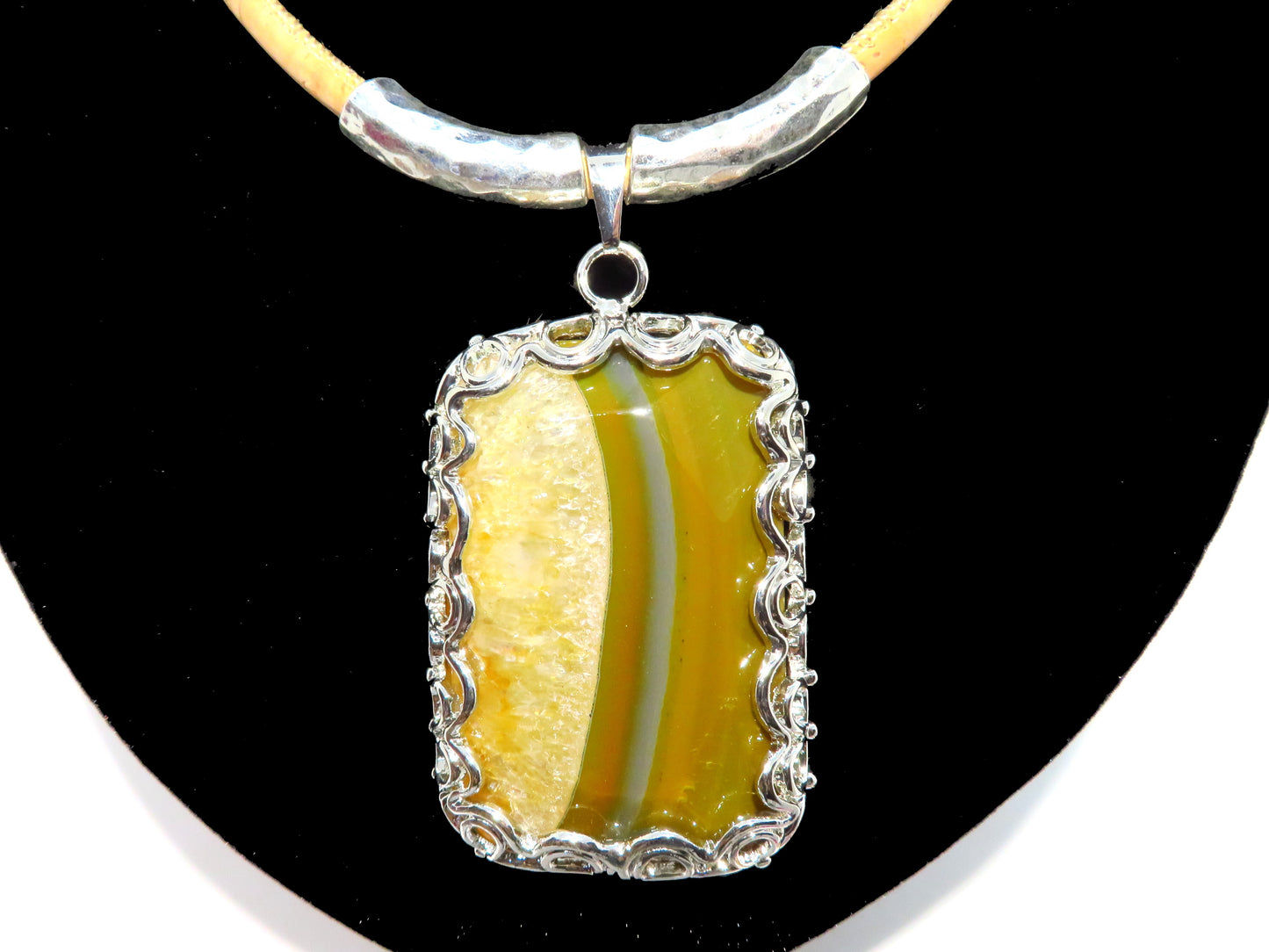 1 pendant decorated - Agate stone from Brazil pendant - pendant for necklace - supply - supplies - pendant (P58)