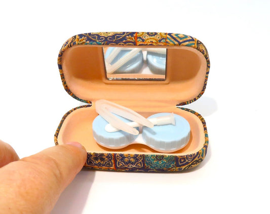 Cork contact lens case - lens organizer - travel contact lens case - portable contact lens case - eye lens case (Ref. BO291)