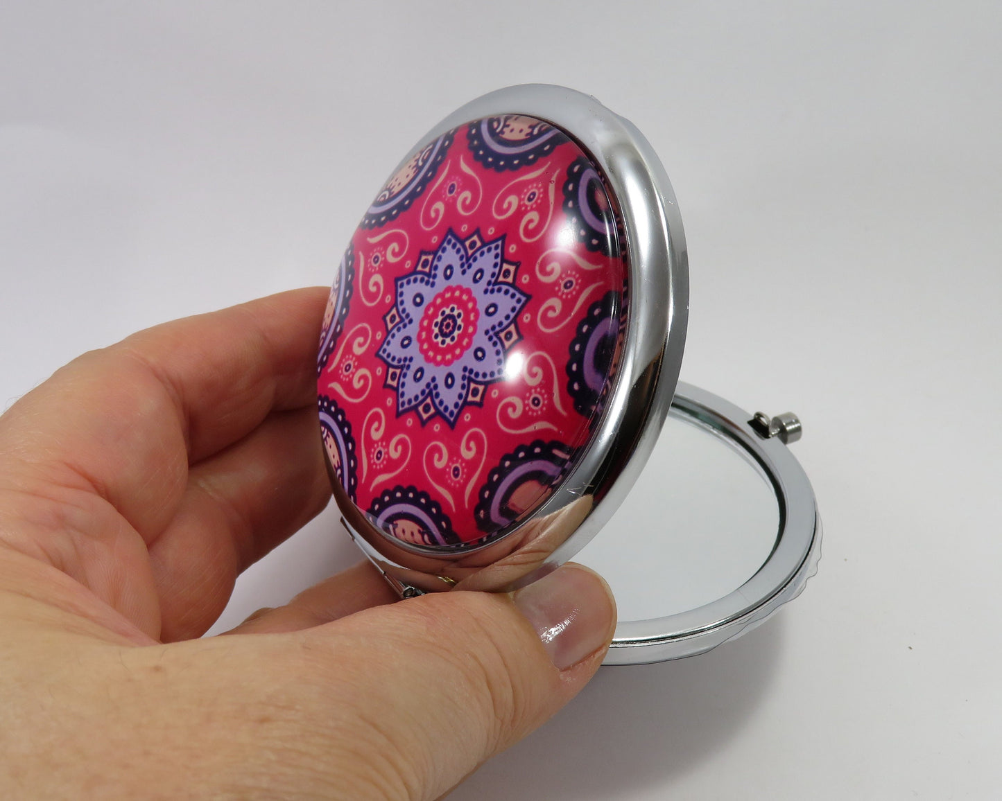 Pocket mirror - handmade pocket mirror - compact mirror - purse mirror - Make Up Pocket Mirror for Cosmetics (ESP19)