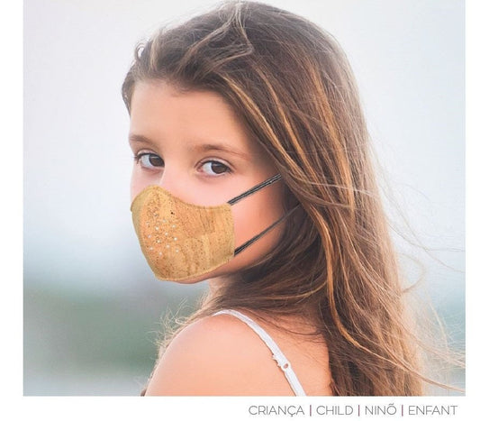 Vegan Mask / Child or Adult Mask / Cork Mask with filter / Reusable Cork Mask / Face Mask with Filter / Comfortable Vegan Cork Face Mask