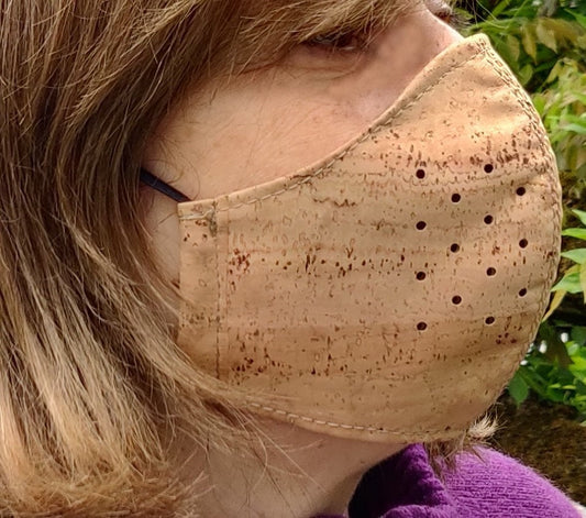 Vegan Mask / Cork Mask with filter / Reusable Protection Cork Mask / Face Mask with Filter / Comfortable Vegan Cork Face Mask